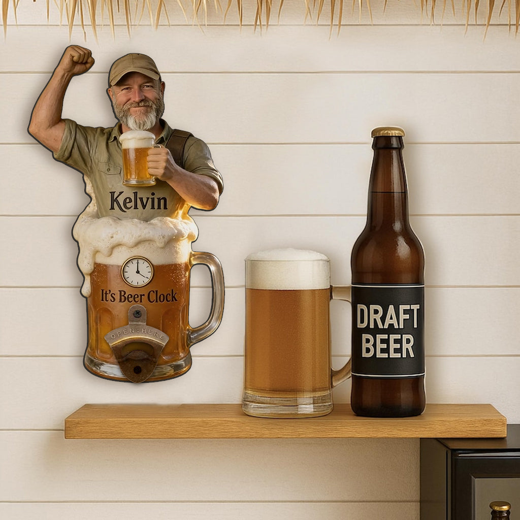 It's Beer Clock - Personalized Beer Wall Bottle Opener