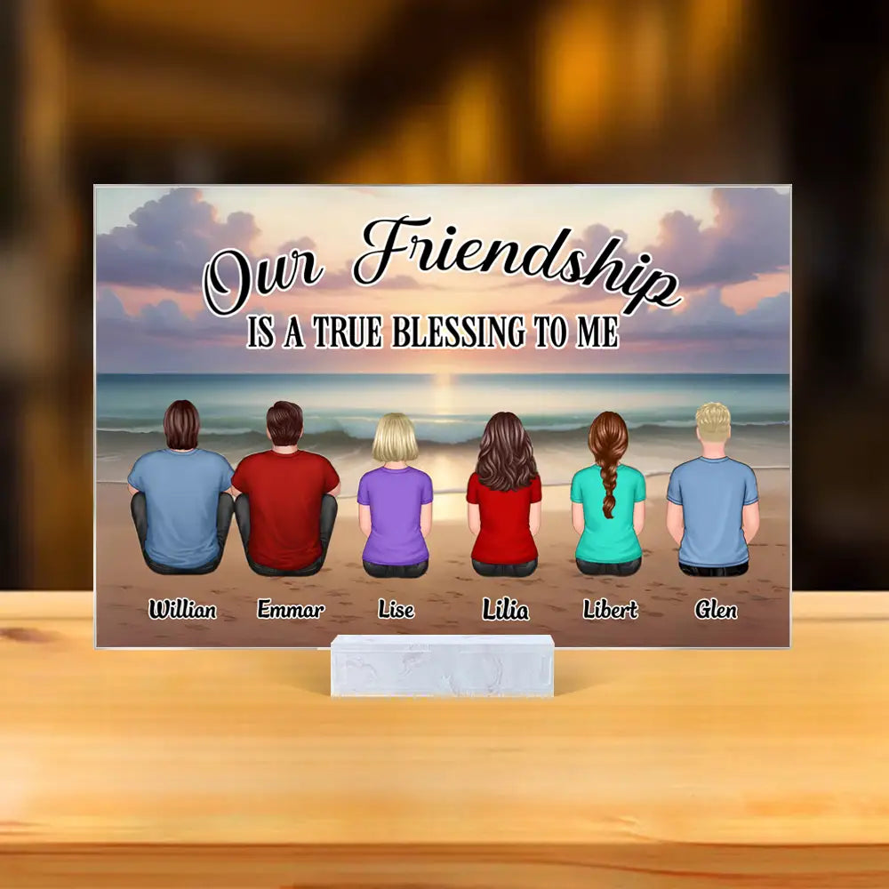 Friendship Back View Design - Personalized Poster, Pillow, Wall Art, Home Decor, Unique Gift for Friends