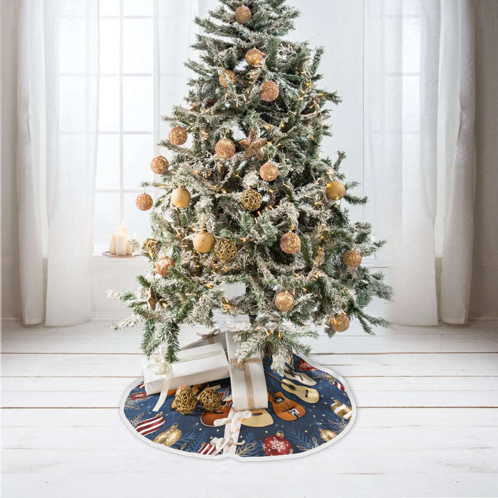 Merry Christmas - Personalized Guitar Tree Skirt