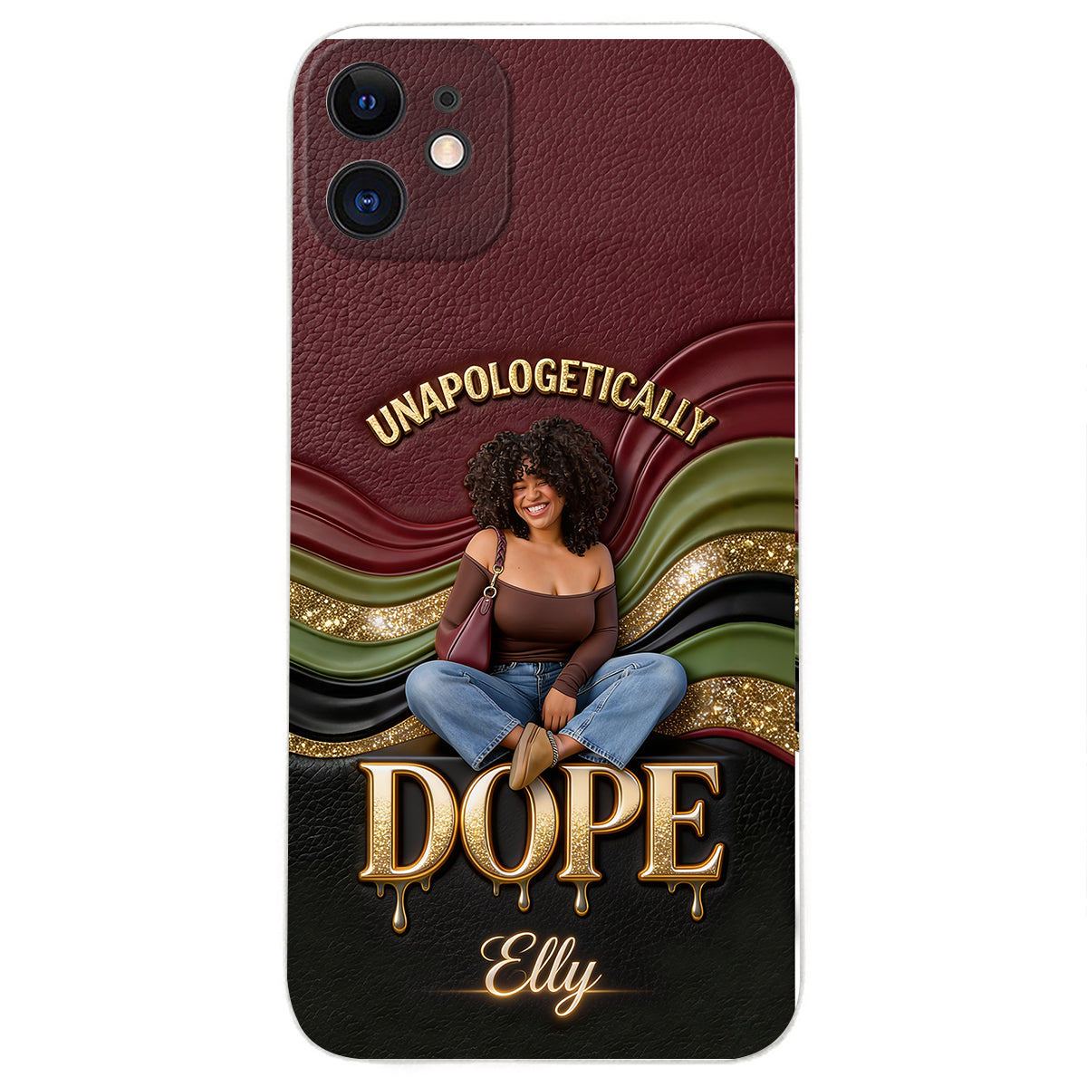Happy Juneteeth, Black History, Black Pride - Personalized African American 3D Embossed Leather Phone Case