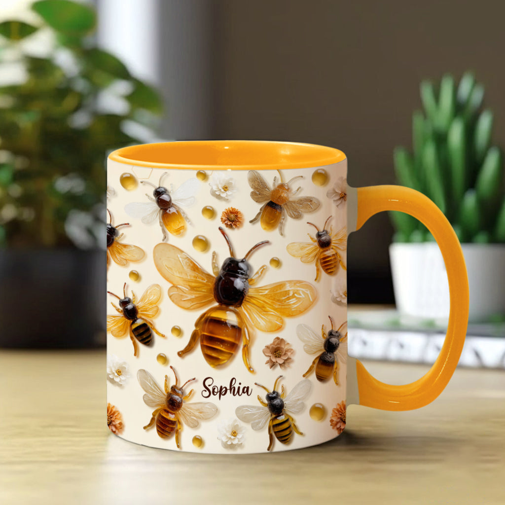 Crystal Bees - Personalized Bee Accent Mug
