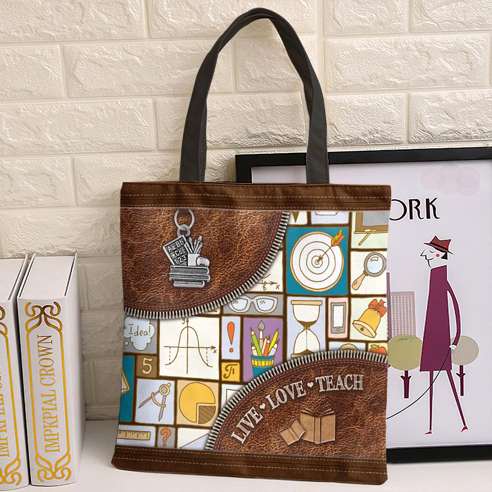 Teacher Live Love Teach - Teacher Tote Bag 0921