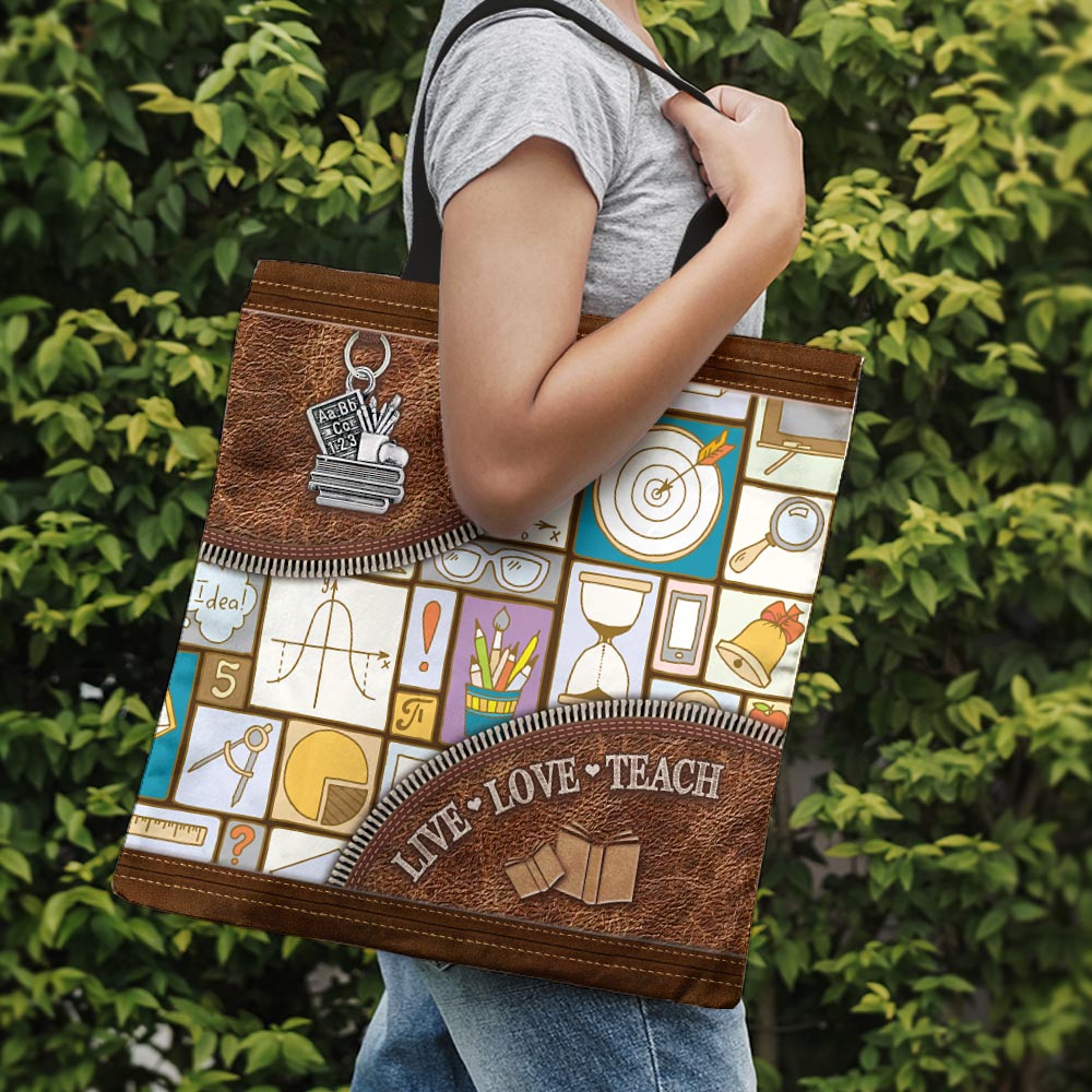 Teacher Live Love Teach - Teacher Tote Bag 0921