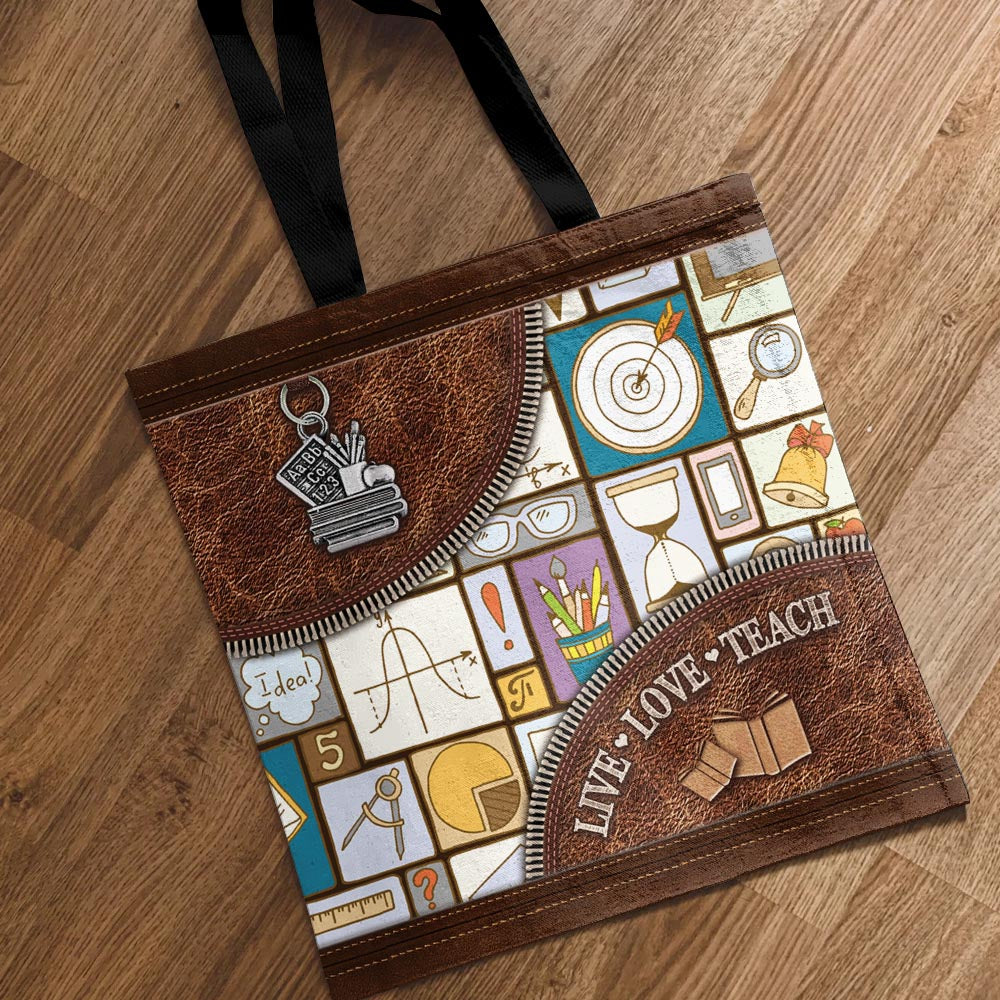 Teacher Live Love Teach - Teacher Tote Bag 0921