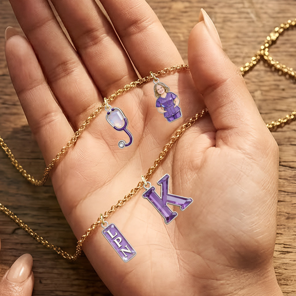 Amazing Nurse - Personalized Nurse Metal Necklaces With Pendants