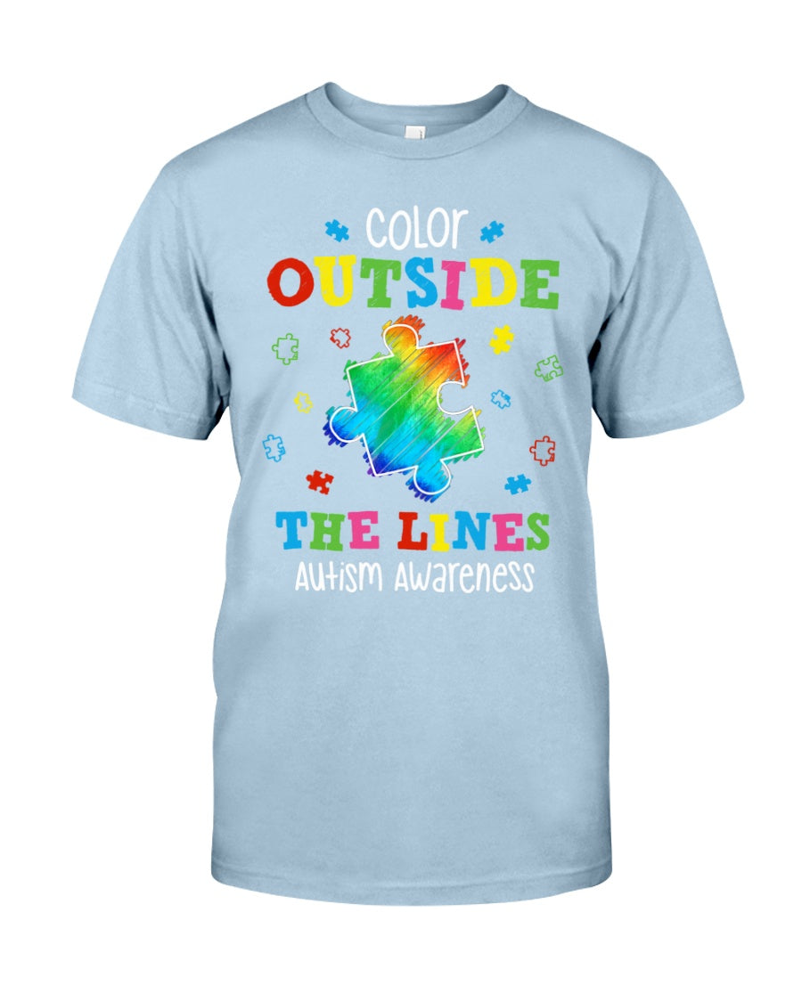 Color Outside The Light - Autism Awareness T-shirt and Hoodie 0921
