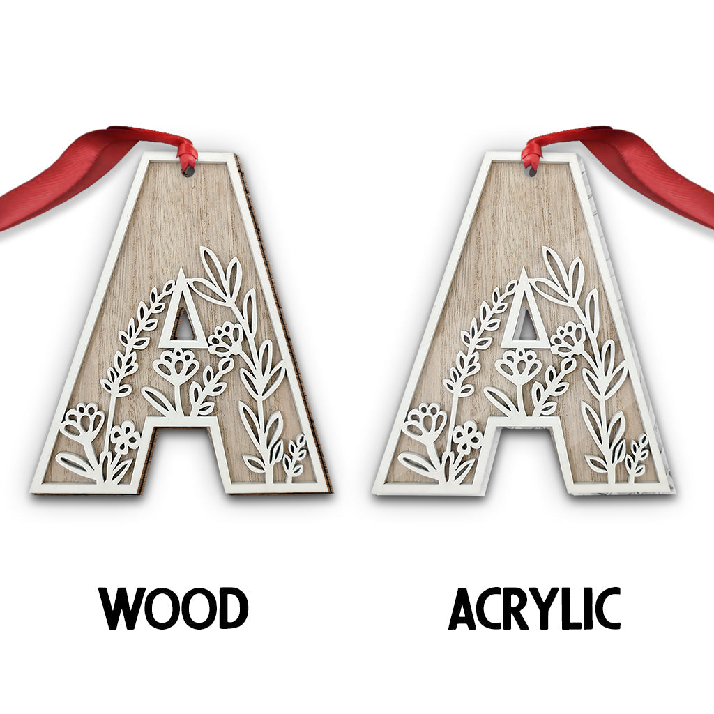 Beautiful Floral Letter - Personalized Gardening Ornament