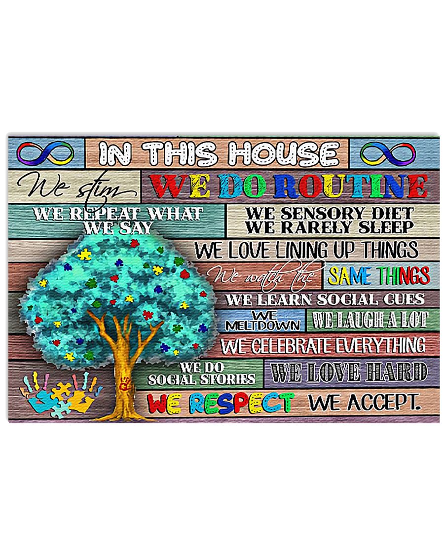 Autism Awareness In This House We Respect - Autism Awareness Poster 0921