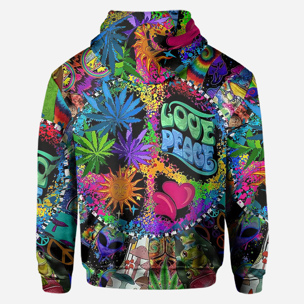 Love Peace - Personalized Hippie All Over Shirt