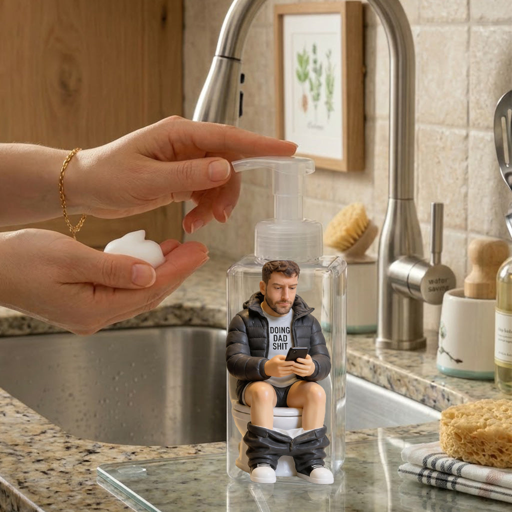 Doing Dad Sh*t, Funny Pack Of Three Bathroom Dispenser, Father's Day Gift - Personalized Father Pump Dispenser