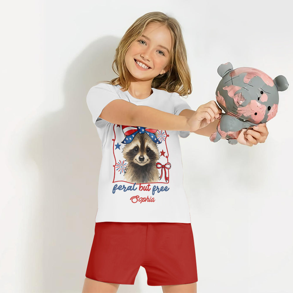 Feral But Free - Personalized Kid T-shirt & Shorts