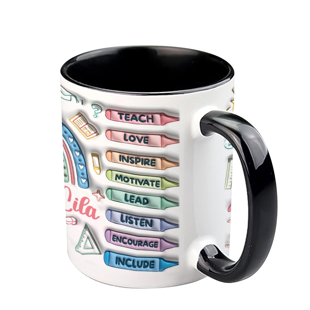 Thank You For Being An Amazing Teacher - Personalized Teacher Accent Mug