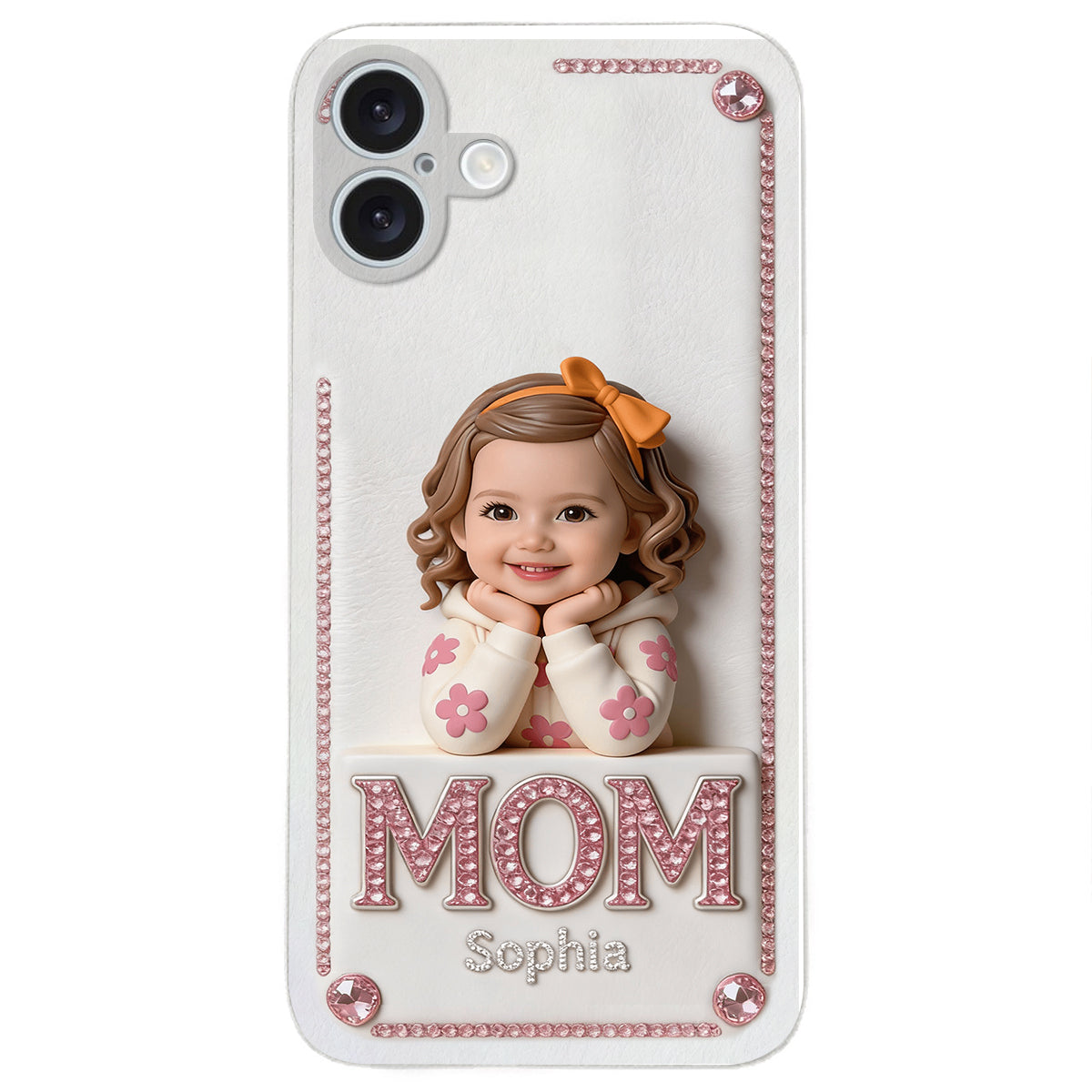 Mother's Day Gift, Custom From Any Photo - Personalized Mother 3D Embossed Leather Phone Case