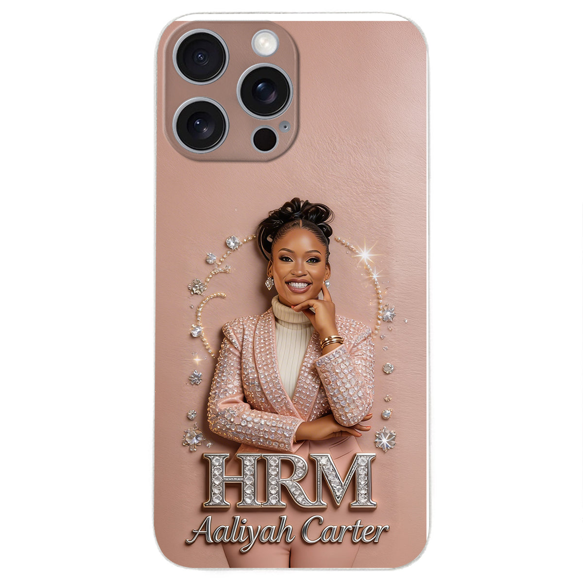 Office Decoration Custom Any Photo - Personalized Colleague 3D Embossed Leather Phone Case