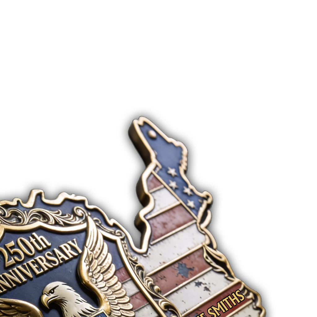 America 250th Anniversary - Personalized Patriot Cut Metal Sign