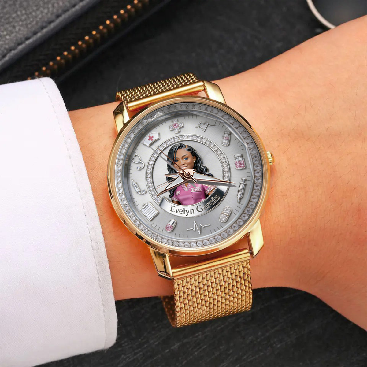 Custom Any Photo - Personalized Nurse Women Hand Watch