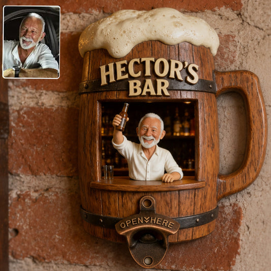 Funny Wall-Mounted Bottle Opener, Bar Custom Decoration - Personalized Beer Wall Bottle Opener