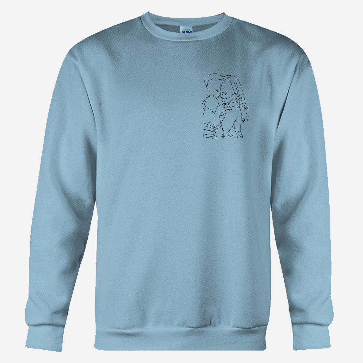 Custom Line Art - Personalized Step Mom Embroidered Sweater