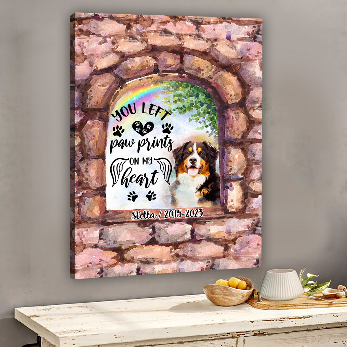 No Longer By My Side - Personalized Dog Canvas And Poster
