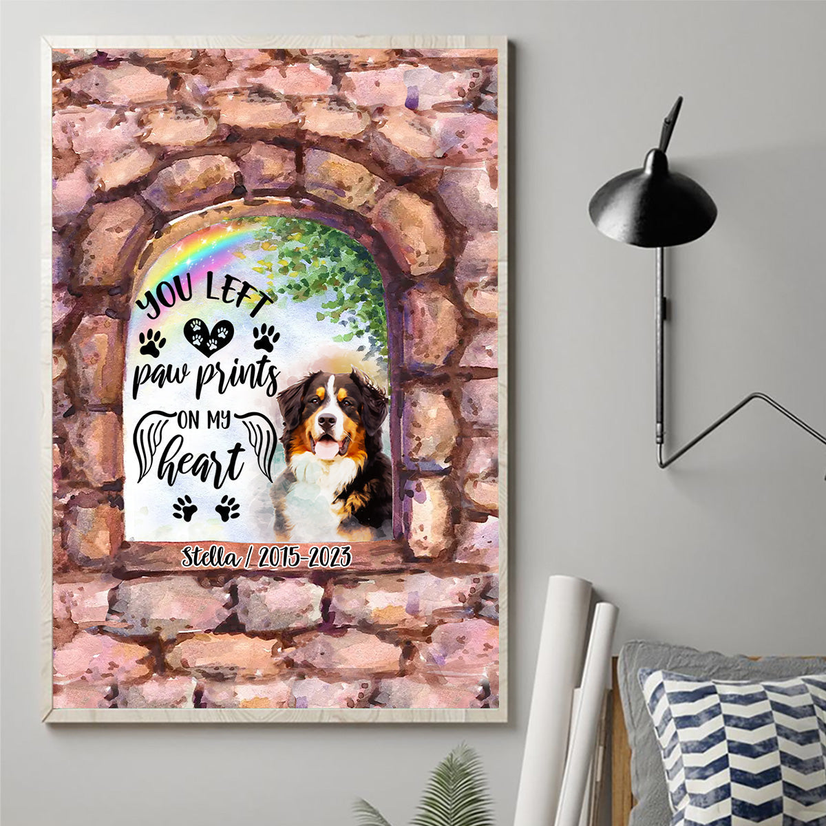 No Longer By My Side - Personalized Dog Canvas And Poster