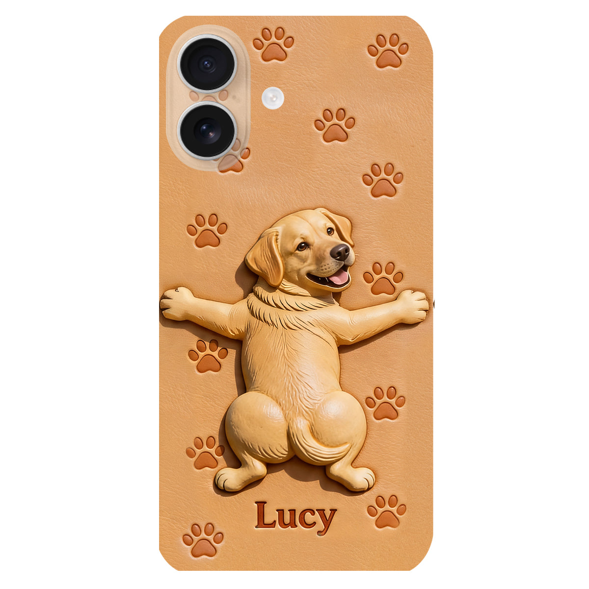 Pet Mom, Dog Lovers Gift Idea - Personalized Dog 3D Embossed Leather Phone Case