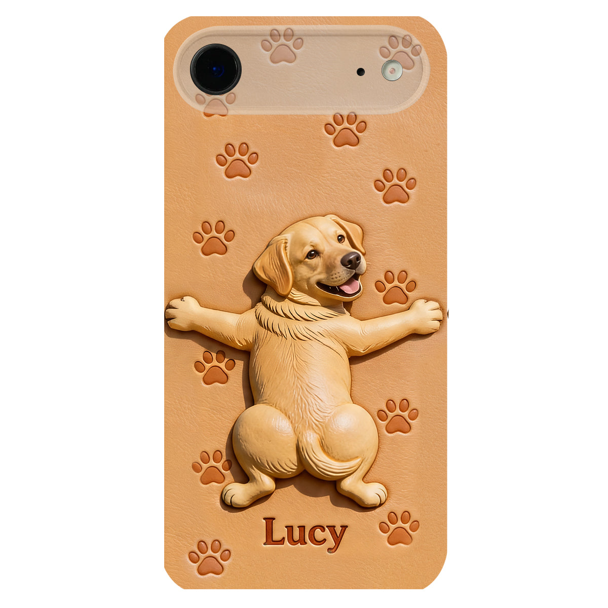 Pet Mom, Dog Lovers Gift Idea - Personalized Dog 3D Embossed Leather Phone Case