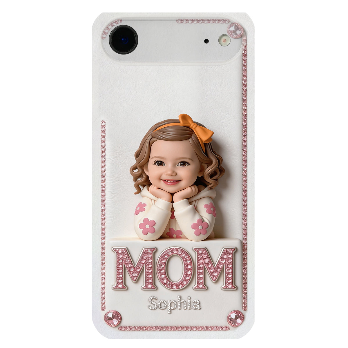 Mother's Day Gift, Custom From Any Photo - Personalized Mother 3D Embossed Leather Phone Case