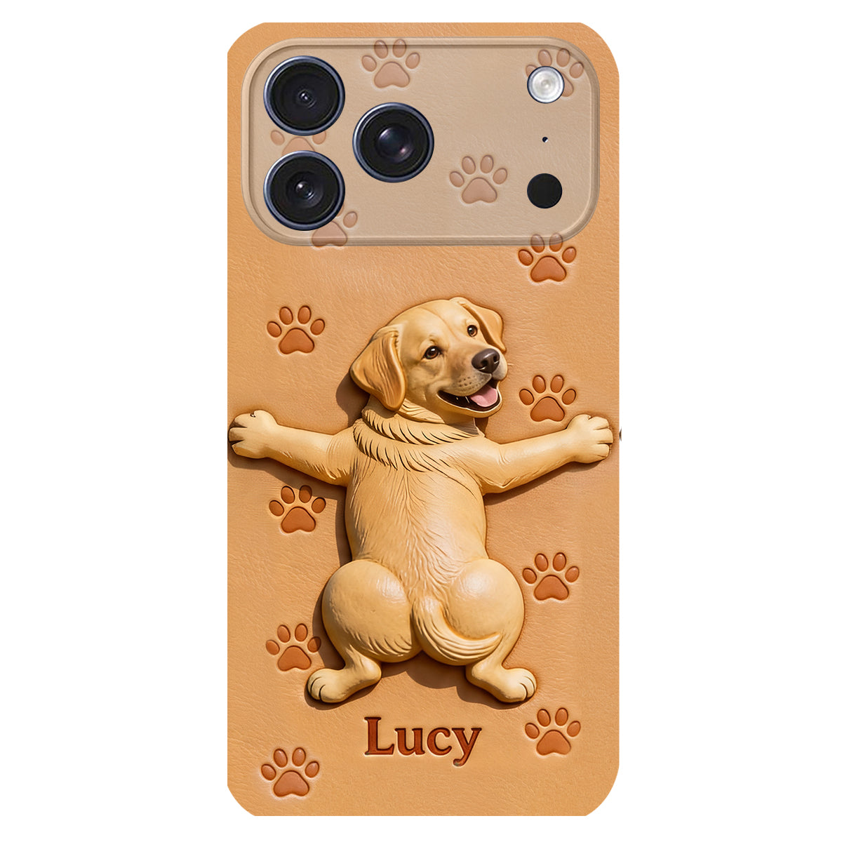 Pet Mom, Dog Lovers Gift Idea - Personalized Dog 3D Embossed Leather Phone Case