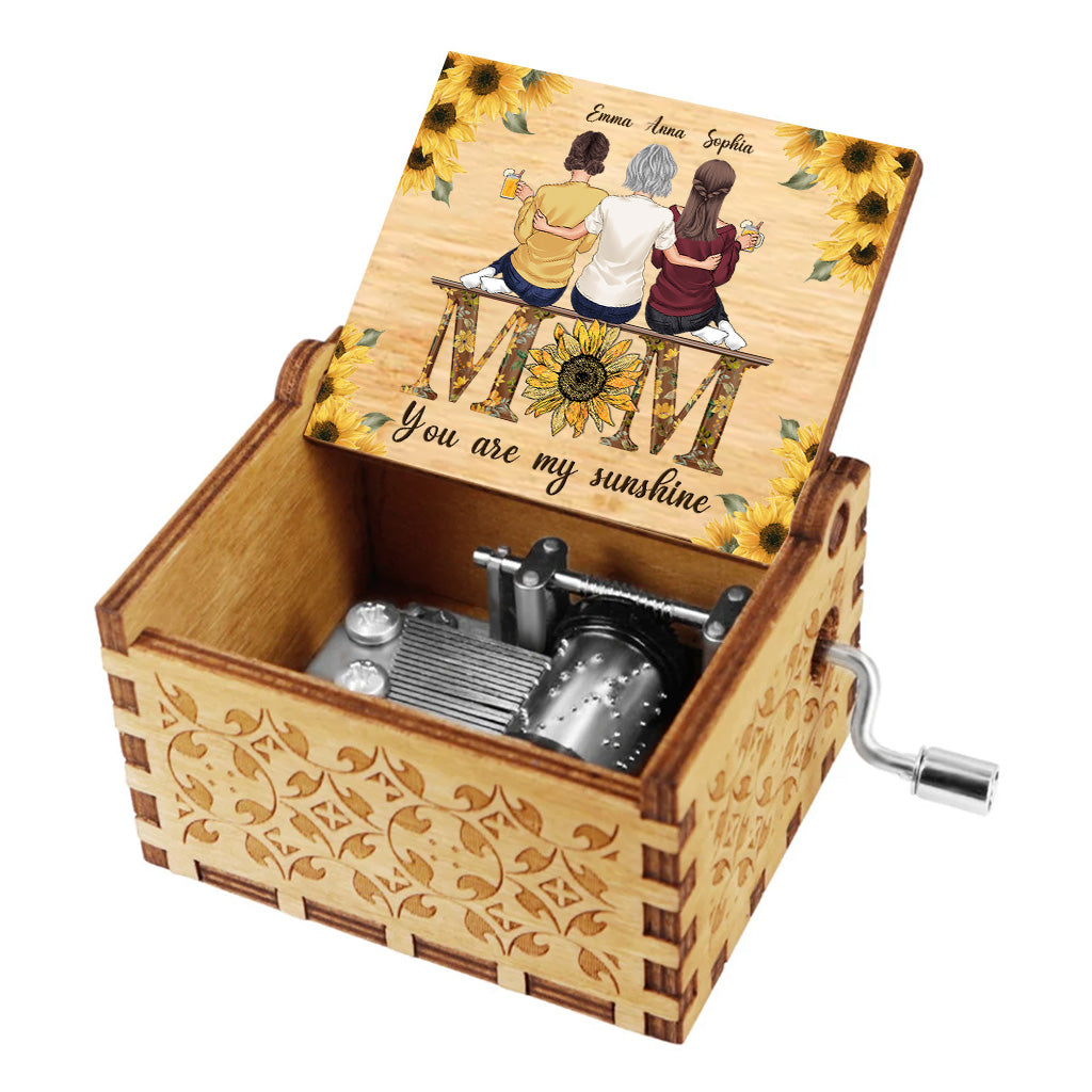 You Are My Sunshine - Personalized Mother's Day Mother Hand Crank Music Box