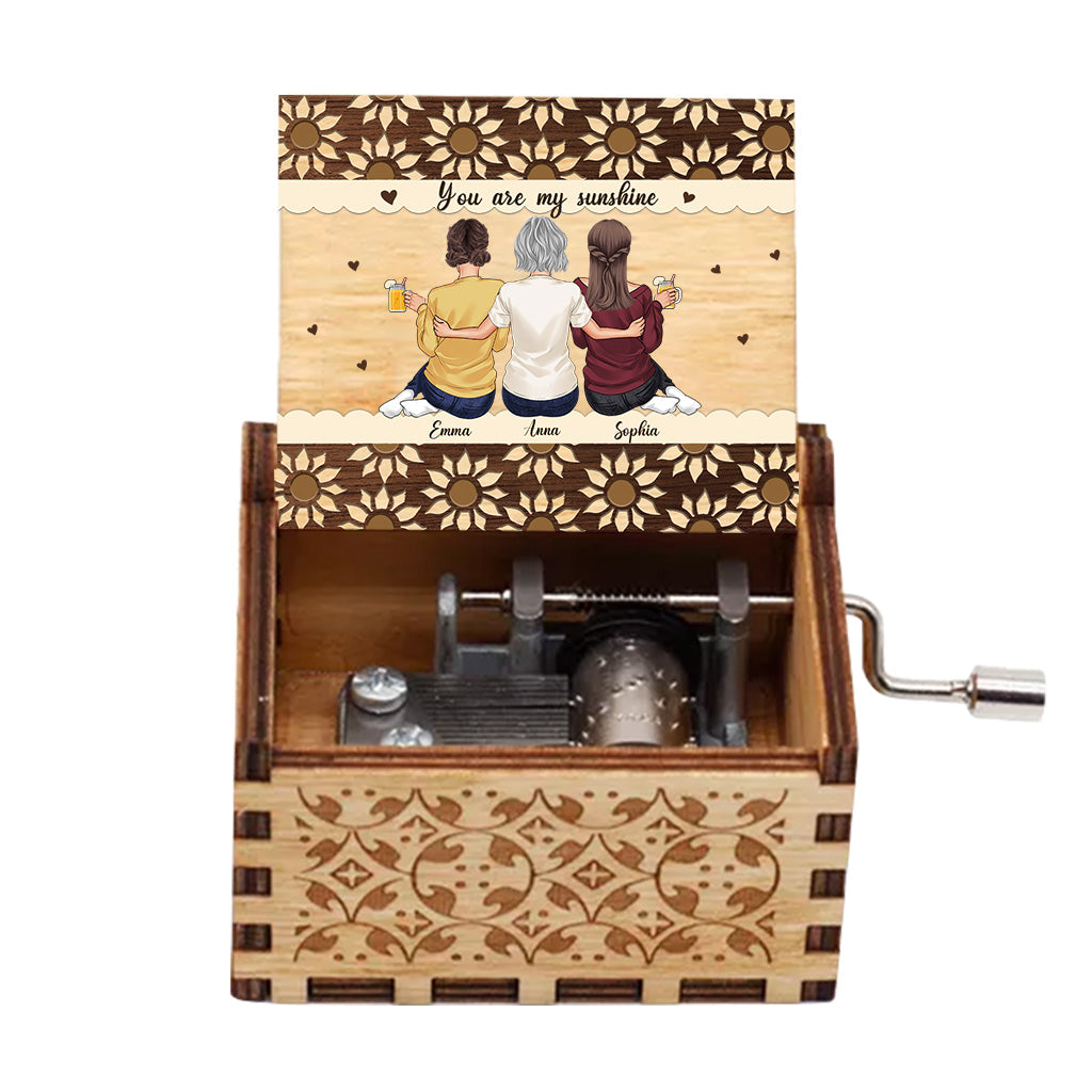 You Are My Sunshine - Personalized Mother's Day Mother Hand Crank Music Box