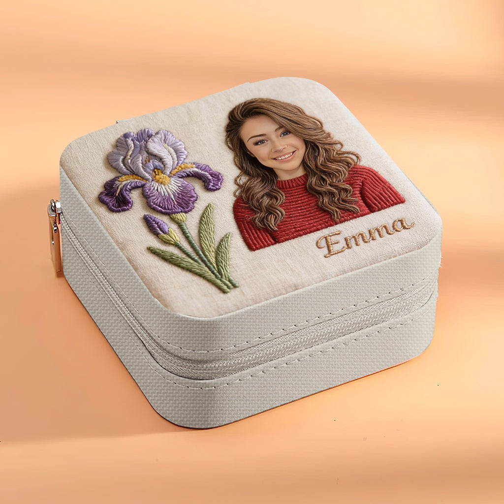 Custom Any Photo Birthmonth Flower - Personalized Self Love Jewelry Box