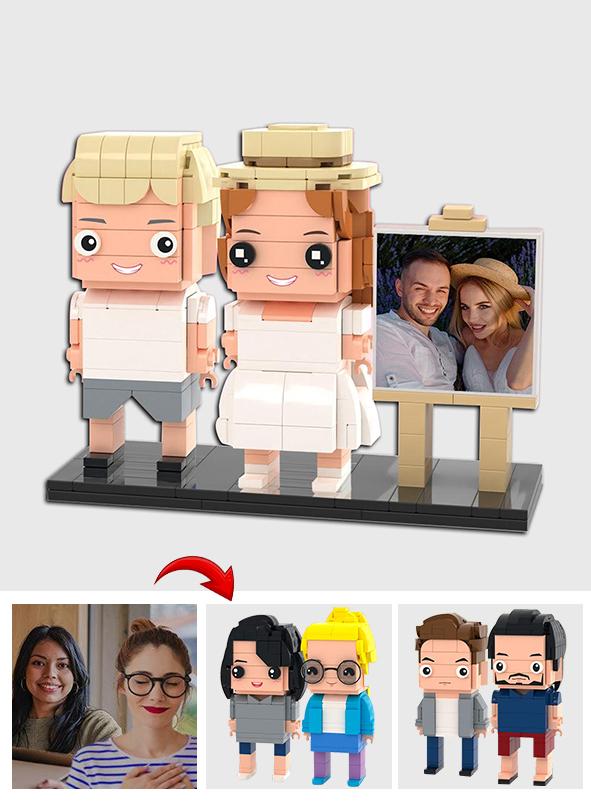 I Love You Forever - Personalized Couple Photos Brick Figures