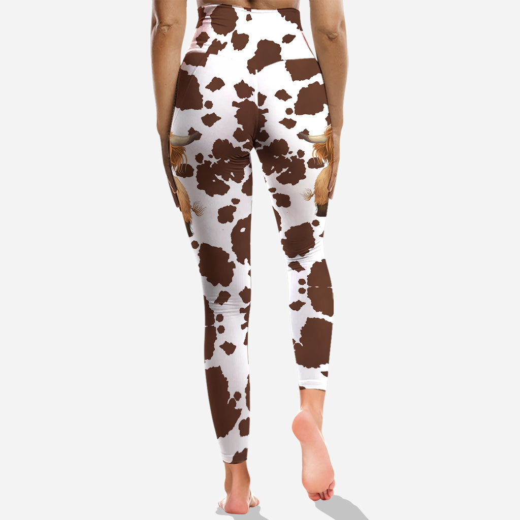 Just A Girl Who Loves Highland Cow - Personalized Highland Cow Hoodie and Leggings