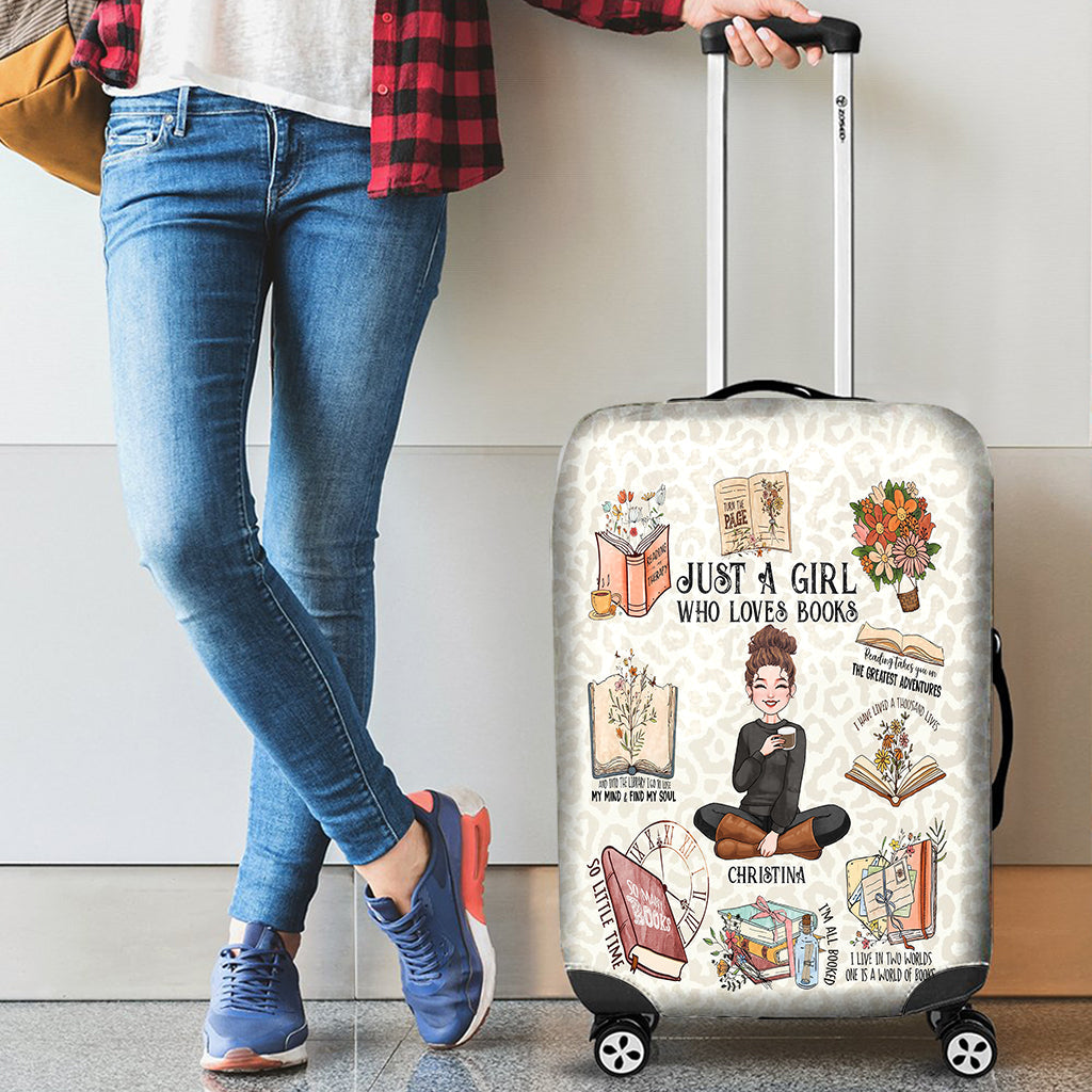 Just A Girl Who Loves Books - Personalized Book Luggage Cover