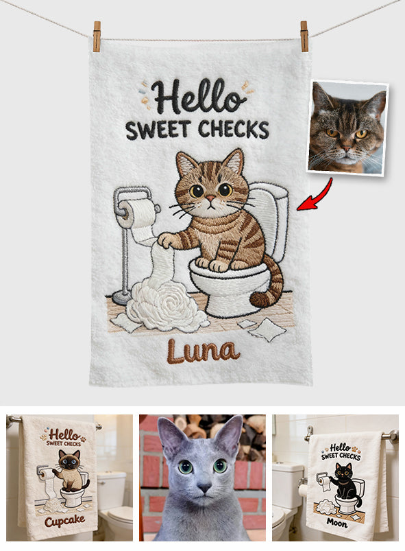 Funny Pet Bathroom Towel - Personalized Cat Towel
