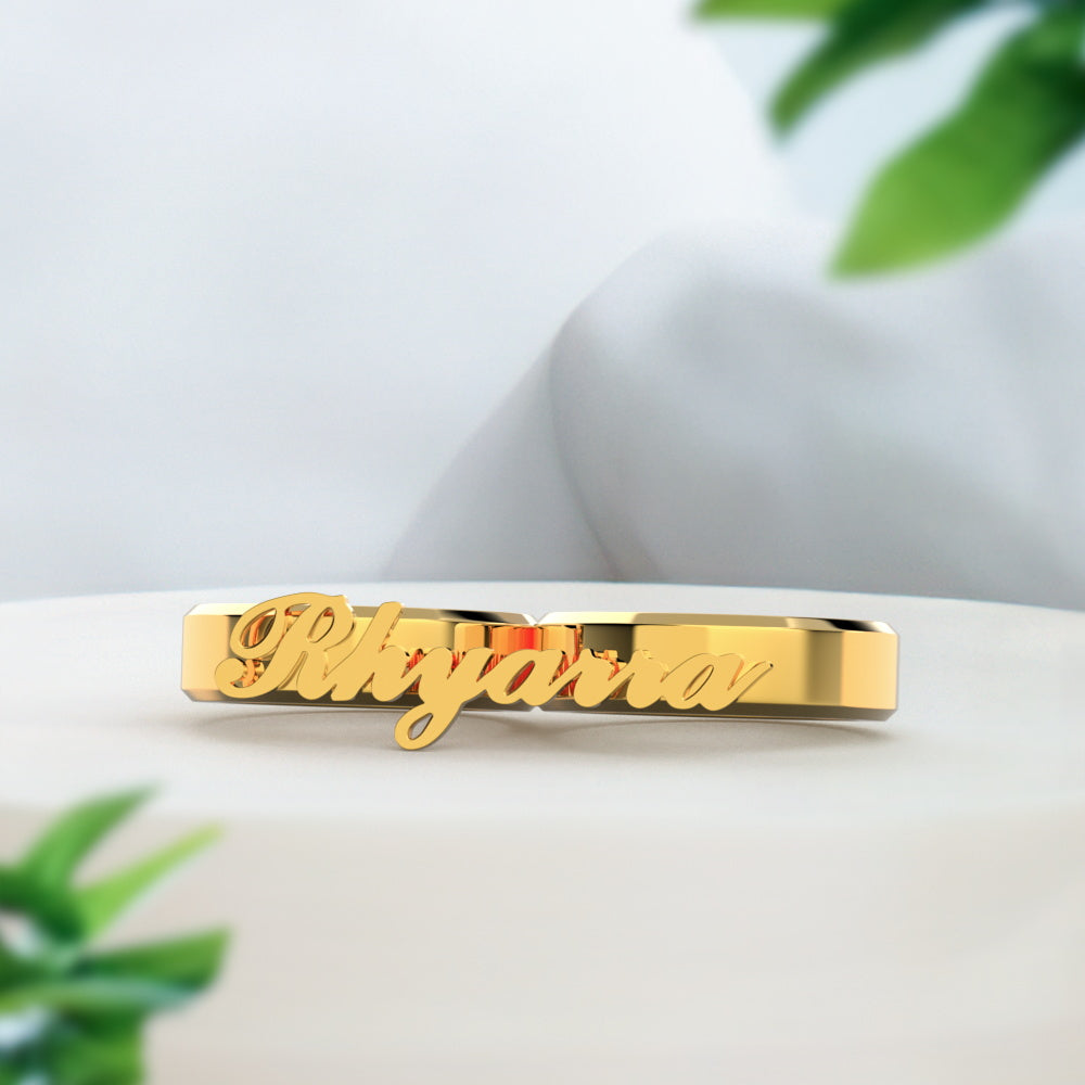 Engravable Two Fingers Ring - Personalized Ring