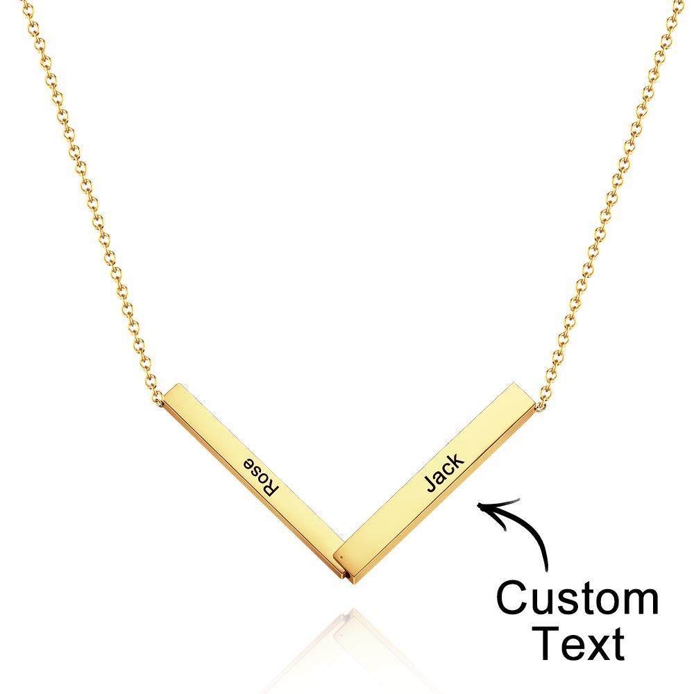 Unique Design - Personalized Folded Bar Necklaces