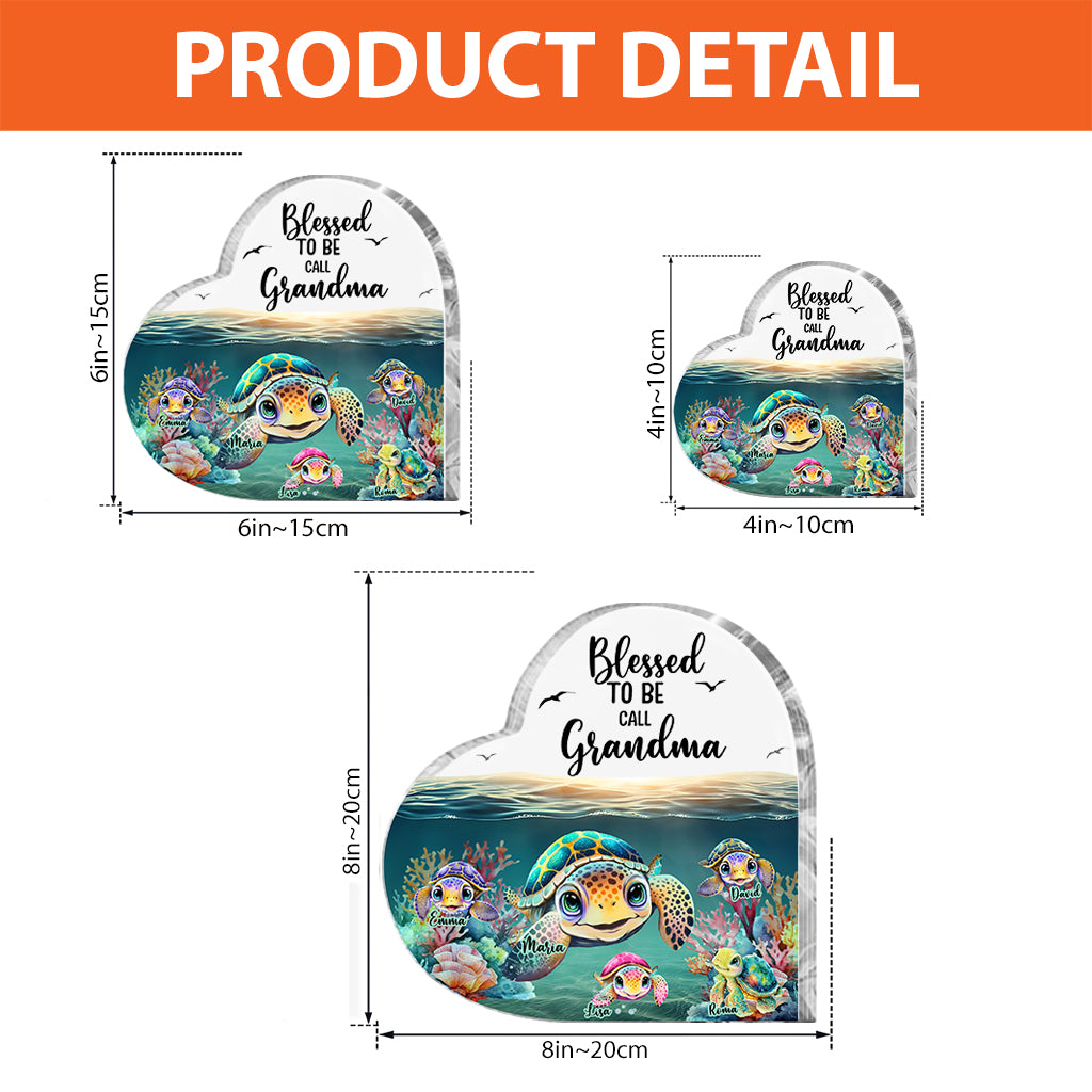 Blessed To Be Called Grandma/Nana/Gigi - Personalized Grandma Custom Shaped Acrylic Plaque