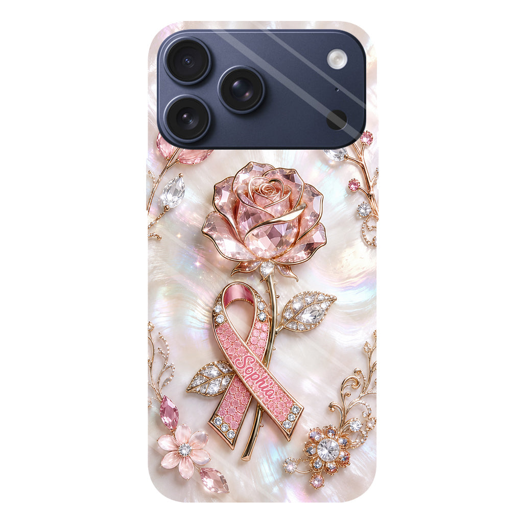 Faith Hope Love - Personalized Breast Cancer Awareness Full Print Phone Case & Phone Grip