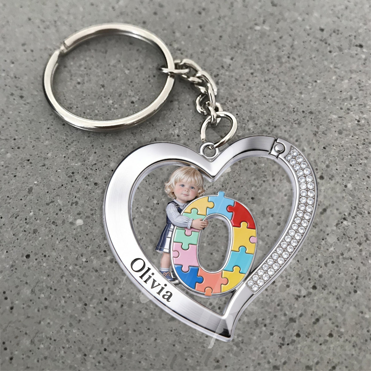 Autism Letter - Personalized Autism Awareness Keychain