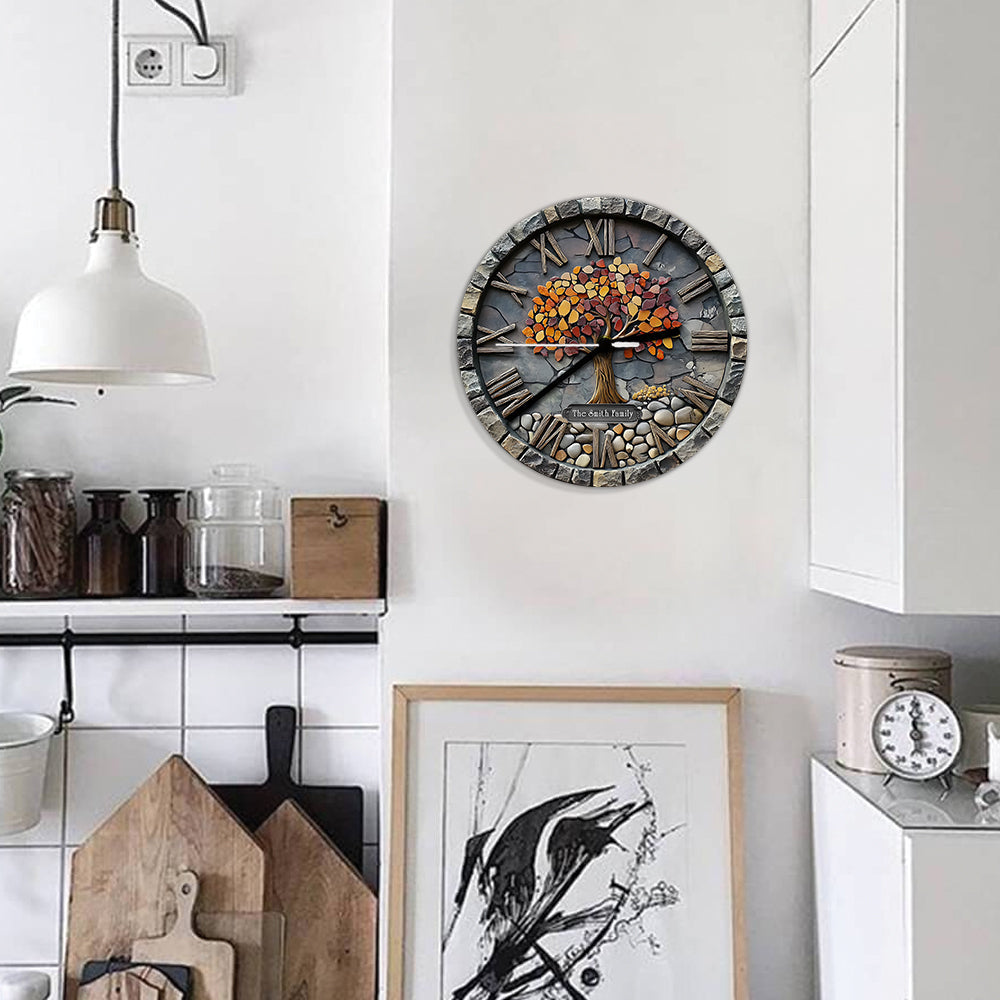 Time With Family Is Priceless - Personalized Family Wall Clock