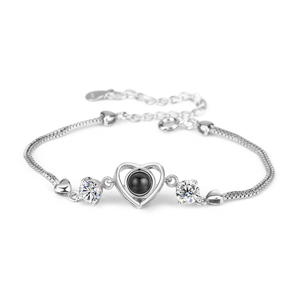 Personalized Heart Picture Projection Charm