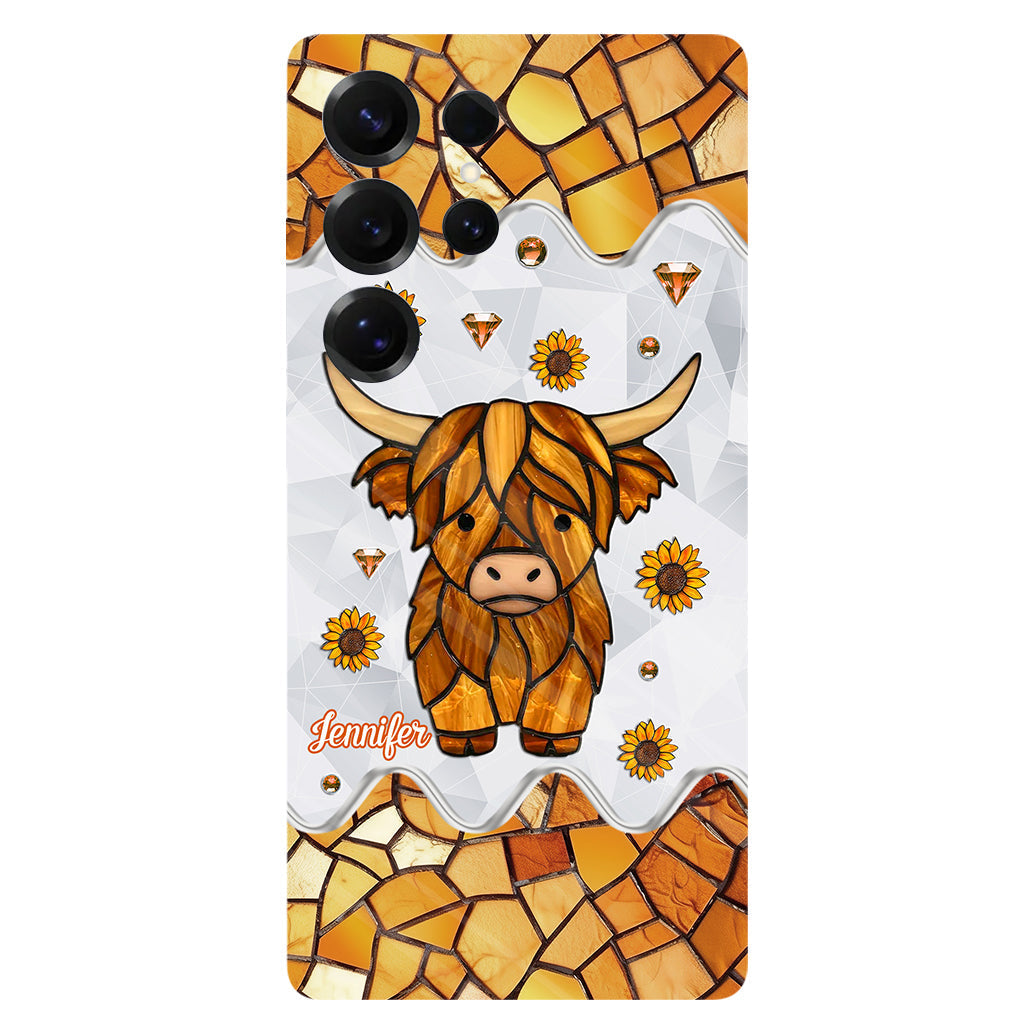 Adorable Highland Cow - Personalized Highland Cow Full Print Phone Case