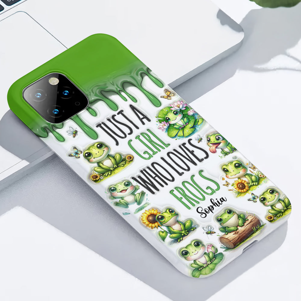 Just A Girl Who Loves Frogs - Personalized Frog Full Print Phone Case