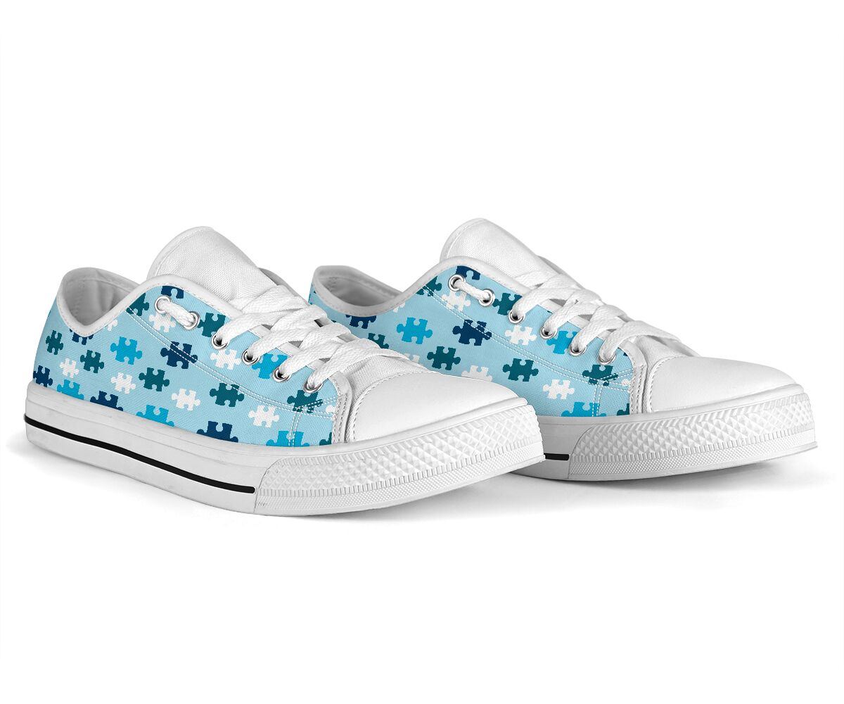 Puzzle Pieces Autism Awareness Low Top Shoes 0622