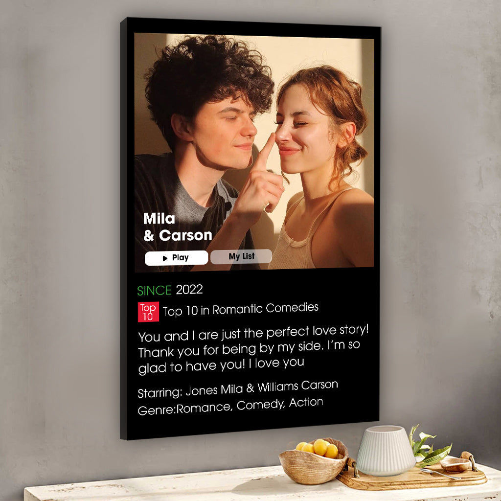 Our Romance Movie - Personalized Couple Canvas And Poster