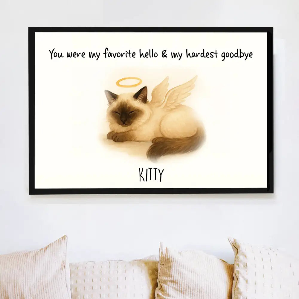 Sleeping Angel Puppy Wallet Card – You Were My Favorite Hello, My Hardest Goodbye, Custom Pet Loss Gift