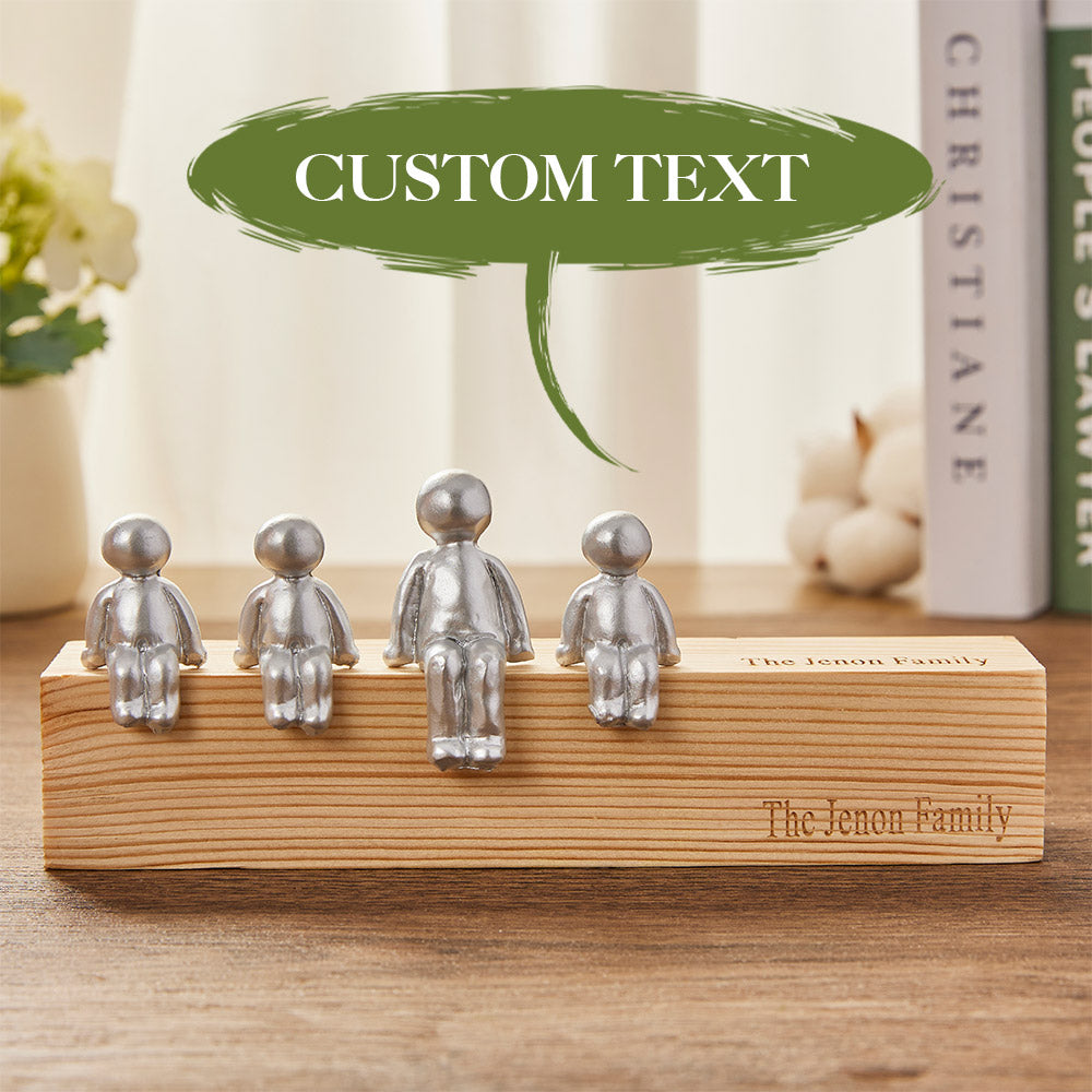 Engraved Name - Personalized Family Metal Sculpture Figurines