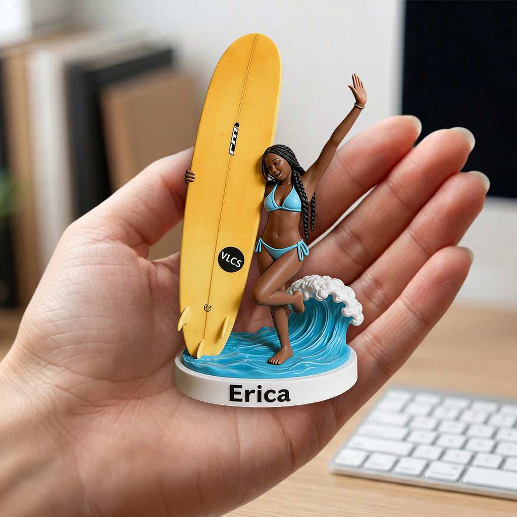 Any Photo Love Surfing - Personalized Surfing Premium 3D Figurine