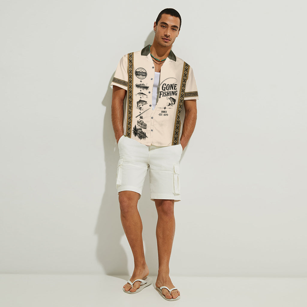 Gone Fishing - Personalized Fishing Hawaiian Shirt